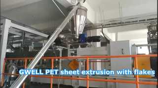 خط اکستروژن ورق PET، دانه های + رزین بدون کریستالیزاسیون
