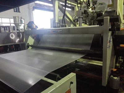 خرید خط اکستروژن فیلمی گداخته TPU تک پیچ 500kg/H 0.08-3mm ضخامت online manufacture