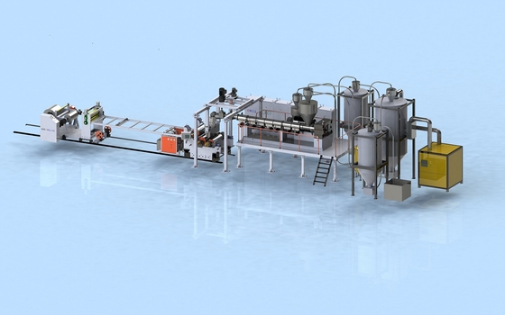 خرید خط تولید ورق پلاستیکی PET دو پیچ با ظرفیت بالا تورک بالا خروجی بالا 800-1500kg/h online manufacture