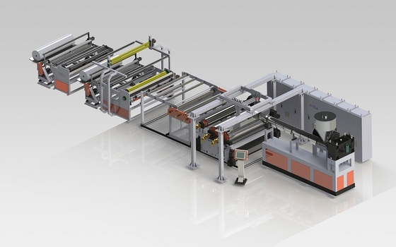 خرید PVB Building Automobile Glass Cast Film Line Extrusion 2000 - 3500mm online manufacture