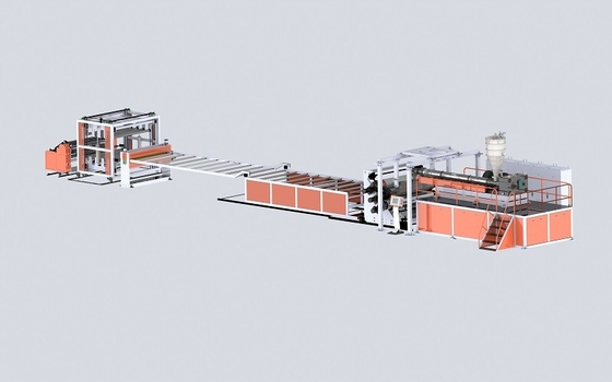 خرید 0.4mm خط تولیدی فشار ورق PVC شفاف Extruder یک پیچ online manufacture