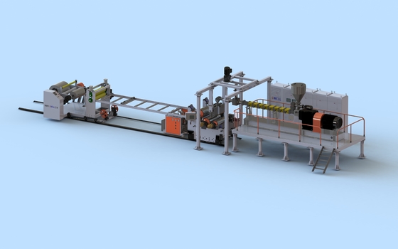 خرید دستگاه اکستروزن ورق PLA سفارشی شده خط اکستروزن ورق سه لایه ای online manufacture