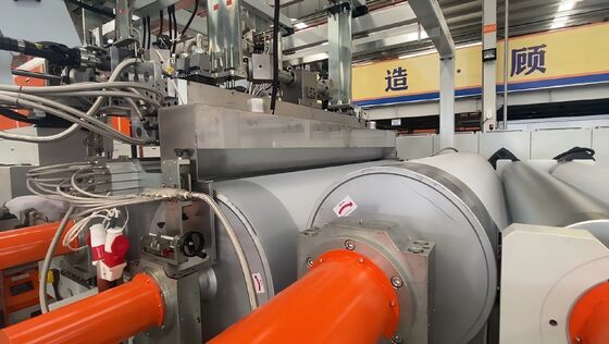 خرید خط اکستروژن فیلم خورشیدی EVA با عرض 2200 میلی متر، ضخامت 0.3-1 میلی متر و سرعت خطی 15 متر بر دقیقه برای کپسوله‌سازی ماژول PV online manufacture